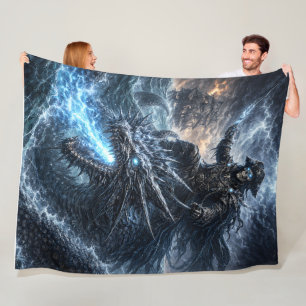 Couverture Polaire Capitaine pirate squelette – Cavalier du dragon fa