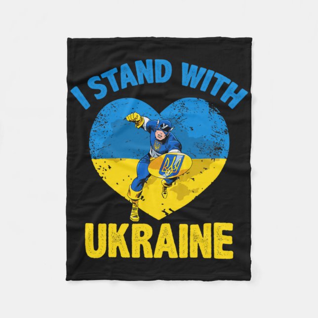 Couverture Polaire Capitaine Ukraine Soutien Drapeau Ukrainien Je Sui (Devant)