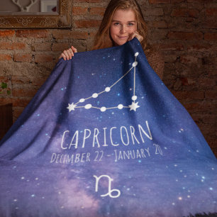 Couverture Polaire Capricorne   Constellation Zodiaque personnalisée
