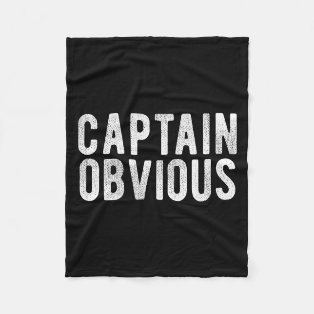 Couverture Polaire Captain Obvious Funny Phrase Saying Expression Sai (Devant)