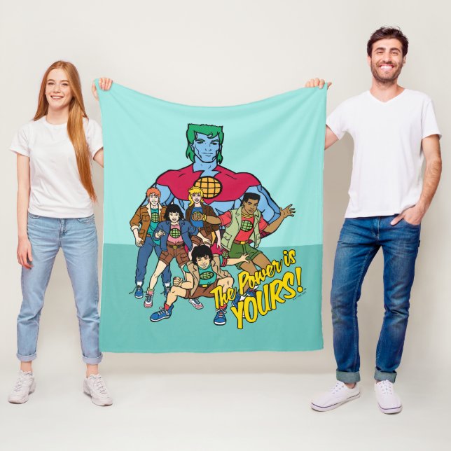 Couverture Polaire Captain Planet Group Graphic - La Puissance Est À  (En situation)