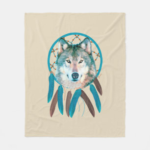 Couverture Polaire Capteur de drame de Wolf Spirit Blanket