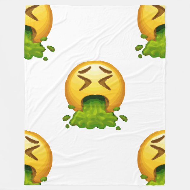 Couverture Polaire capuche émoji (Devant)