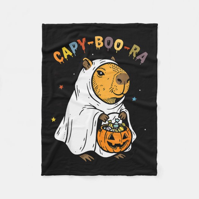 Couverture Polaire Capy-boo-ra Cappy Halloween Funny Capybara Costume (Devant)