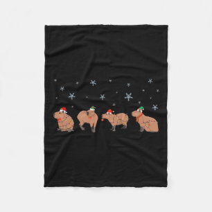 Couverture Polaire Capybara Joyeux Noël Capybaras Lover Casquette amu