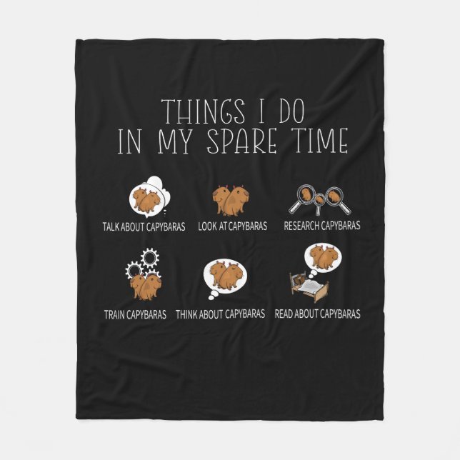 Couverture Polaire Capybara Lover Art Kids Funny Capybara (Devant)