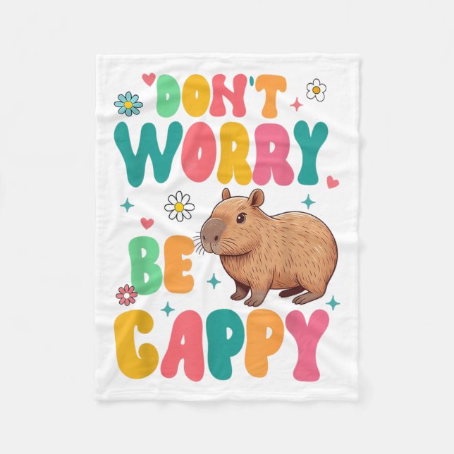 Couverture Polaire Capybara Lover Motivation Sitive Don't That Worry  (Devant)