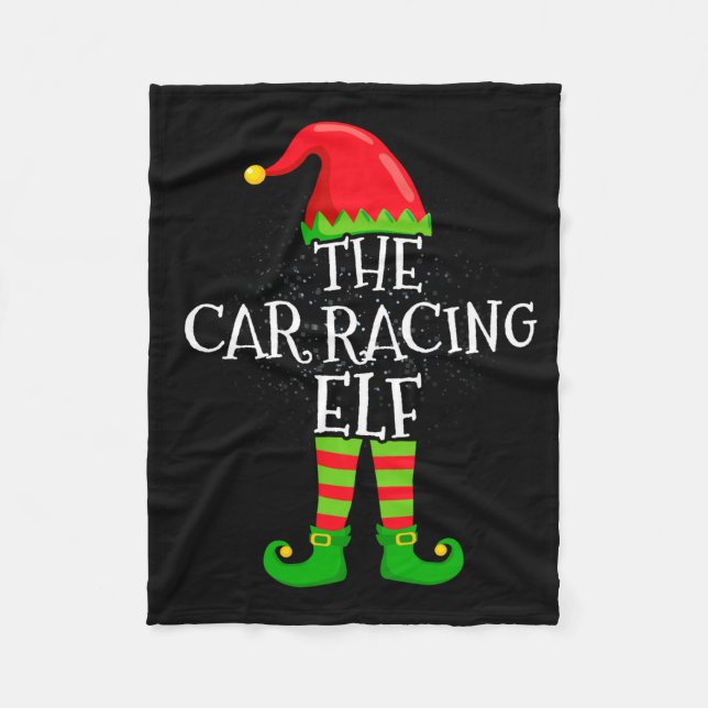 Couverture Polaire Car Racing Elf Family Matching Christmas Group  (Devant)