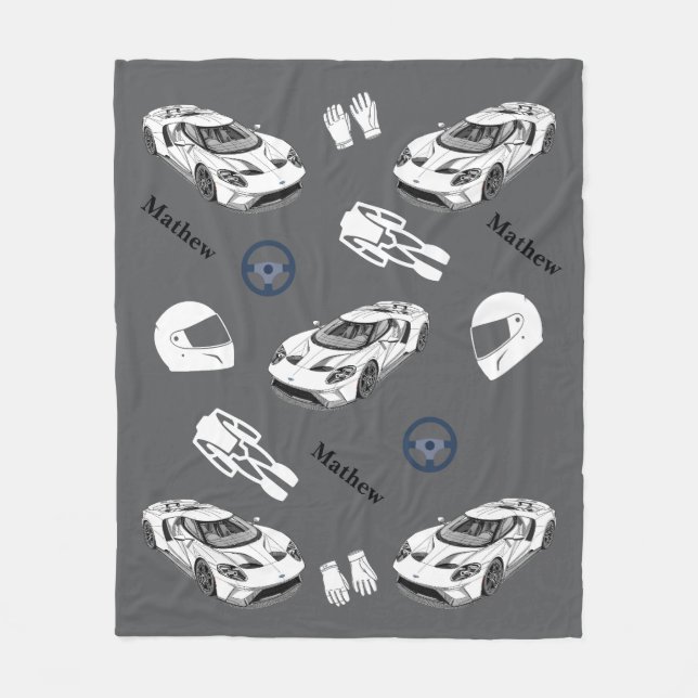 Couverture Polaire Car racing Fleece Blanket (Devant)