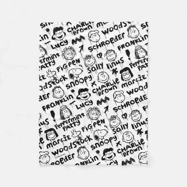 Couverture Polaire Caractères arachide Motif Graffiti (Devant)