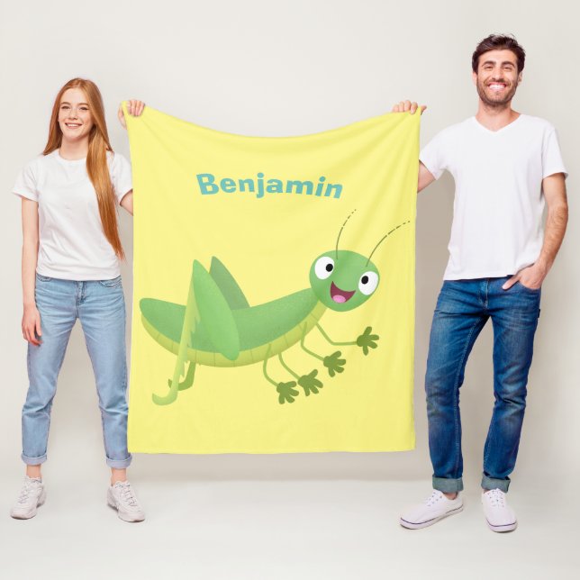 Couverture Polaire Caricature d'une pâtisserie joyeux verte (En situation)