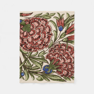 Couverture Polaire Carnation Tile Fleur Art antique