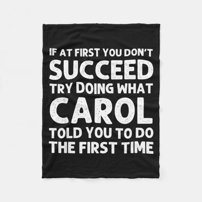 Couverture Polaire Carol Name D Birthday Funny Christmas J  (Devant)