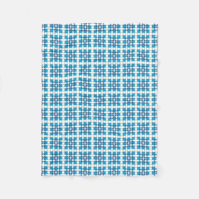 Couverture Polaire Carré motif de la mer géométrique moderne (Devant)