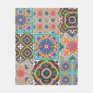 Couverture Polaire Carreaux de céramique, majolica, ornementabstrait,