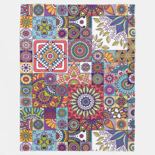 Couverture Polaire Carrelage marocain/Motif de couture