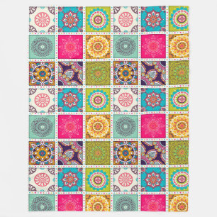 Couverture Polaire Carrelage marocain/Motif de couture