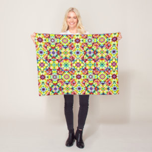 Couverture Polaire Carrelage méditerranéen, Carreaux d'encre d'alcool