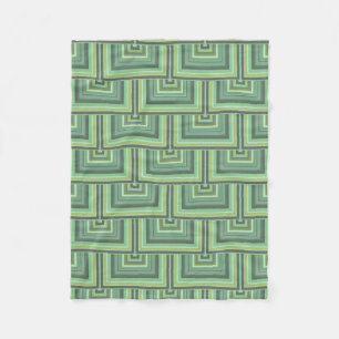 Couverture Polaire Carrés écailles vert olive motif