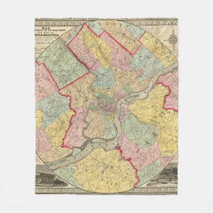 Couverture Polaire Carte autour de la ville de Philadelphie