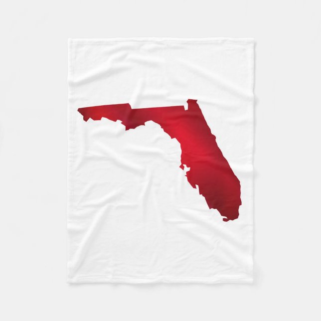 Couverture Polaire Carte de l'État de Floride Silhouette (Devant)