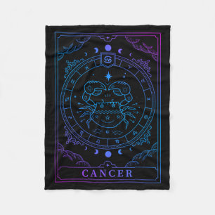 Couverture Polaire Carte de tarot Cancer Signe du zodiaque Horoscope