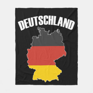 Couverture Polaire Carte Deutschland - Drapeau allemand - Allemagne V