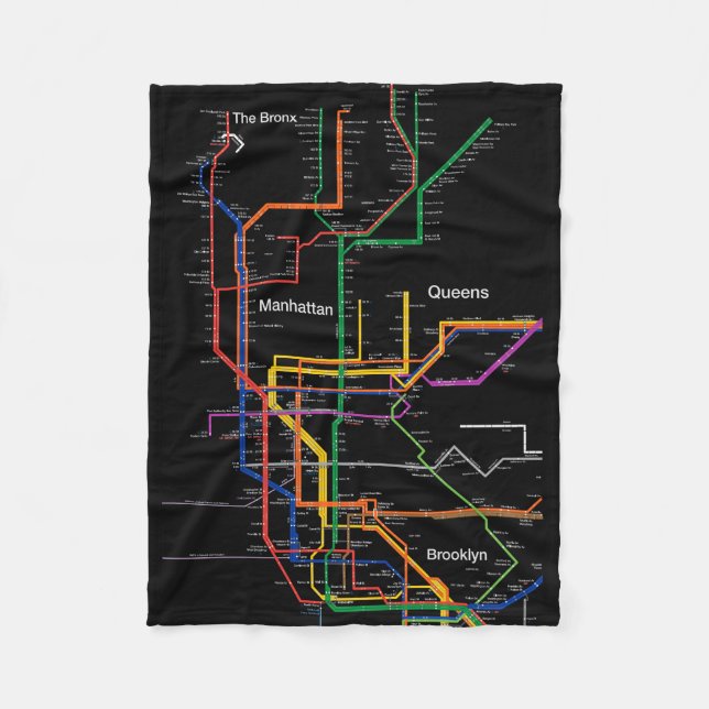 Couverture Polaire Carte du métro NY-City (Devant)