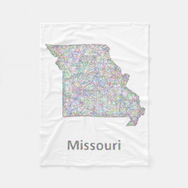 Couverture Polaire Carte du Missouri (Devant)