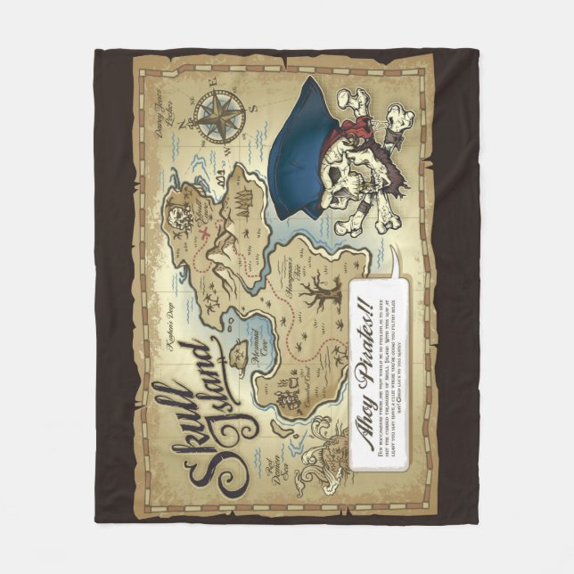 Couverture Polaire Carte du trésor des pirates, île Skull (Devant)