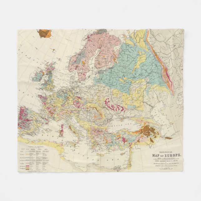 Couverture Polaire Carte géologique l'Europe (Devant (Horizontal))