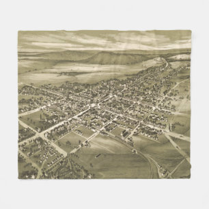Couverture Polaire Carte picturale Vintage de Gettysburg PA (1888)