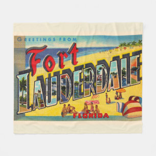 Couverture Polaire Carte postale aux grandes lettres de Fort Lauderda
