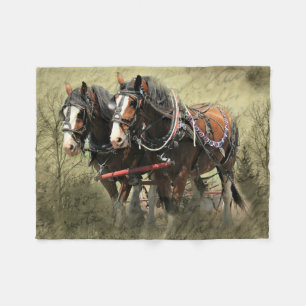 Couverture Polaire Carte postale Patiné vintage Clydesdale
