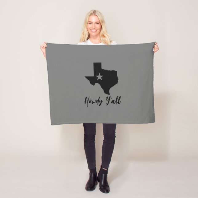 Couverture Polaire Carte Texas Lone Star State Howdy Y'all (En situation)