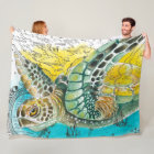 Carte Vintage de la tortue de mer blanche