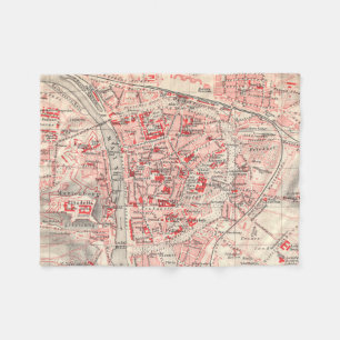 Couverture Polaire Carte vintage de Wurtzbourg Allemagne (1905)