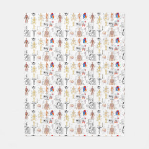 Couverture Polaire Cartes Médicales couleur pleine