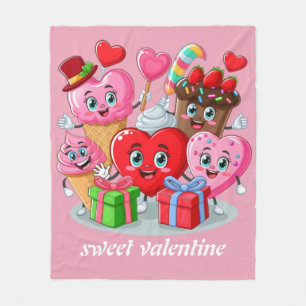 Couverture Polaire Cartoon Heart & Sweet amis valentine's day