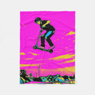 Couverture Polaire Cascade à haute volée - Cavalier de scooter