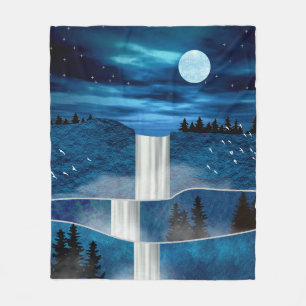 Couverture Polaire Cascade bleue