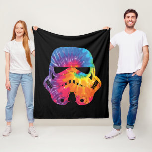 Couverture Polaire Casque de Stormtrooper Tie Dye Arc-en-Ciel