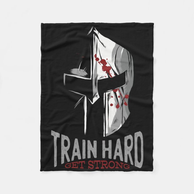 Couverture Polaire Casque Spartan Sparta Gym Motivation Cadeau (Devant)