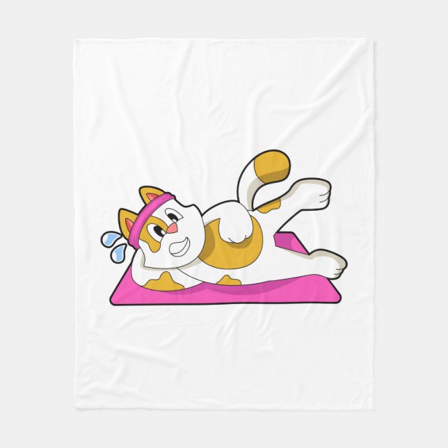 Couverture Polaire Cat at Yoga Exercice d'étirement (Devant)