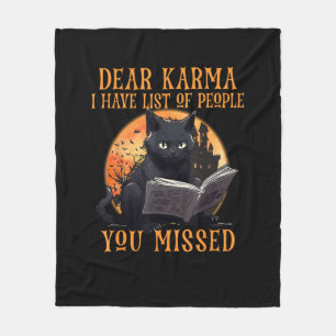 Couverture Polaire Cat Cher Karma J'Ai La Liste Des Personnes Que Vou