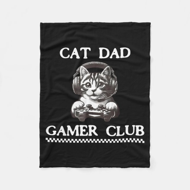 Couverture Polaire Cat Dad Gamer Club Funny Cat Lover Gaming Game Fat (Devant)