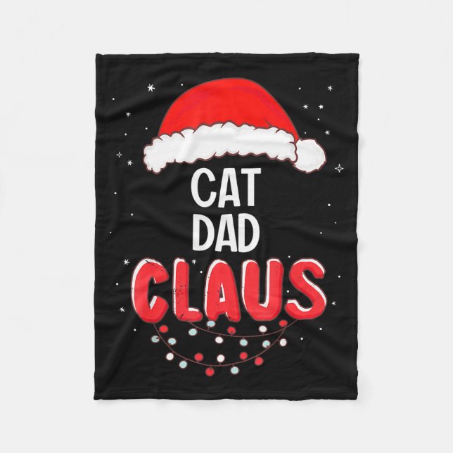 Couverture Polaire Cat Dad Santa Claus Christmas Matching Costume For (Devant)