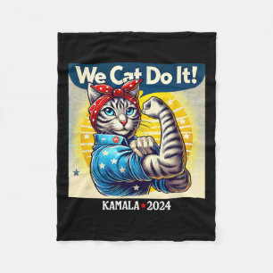 Couverture Polaire Cat Do It Kamala Harris Supporter Chilless Cat La