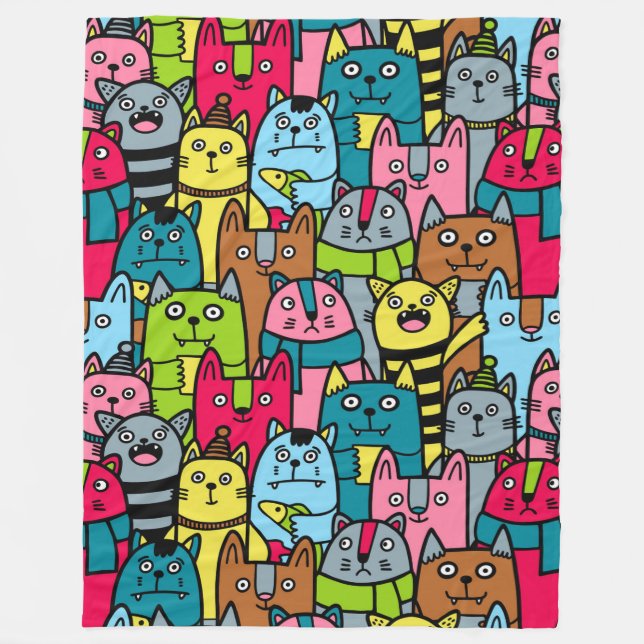 Couverture Polaire Cat et kitten (Devant)