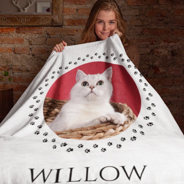 Couverture Polaire Cat Photo Blanket - Personnalisé Gardien de l'anim (Créateur téléchargé)